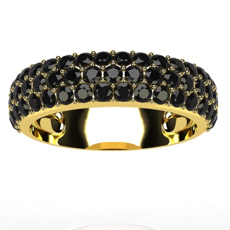 Or jaune 18 carats - Diamants noirs