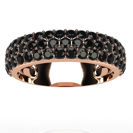 Or rose 18 carats - Diamants noirs