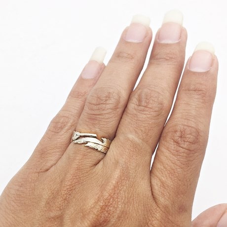 Or blanc 18 carats - Argent 925