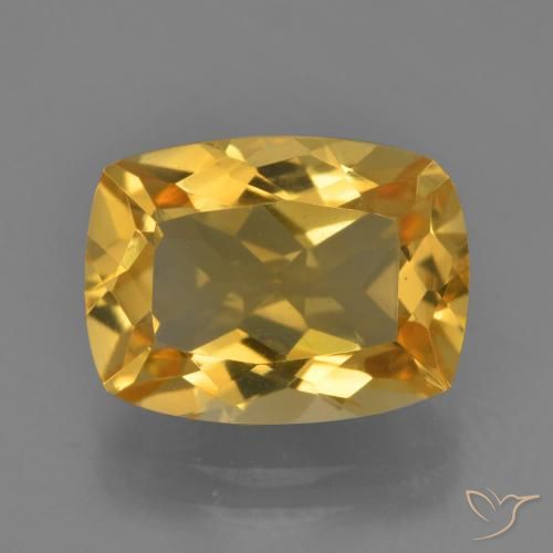 Chevaliere Citrine Coussin