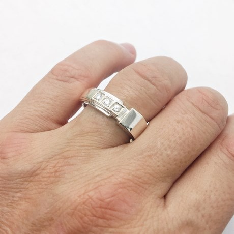 Or blanc 18 carats - Argent 925