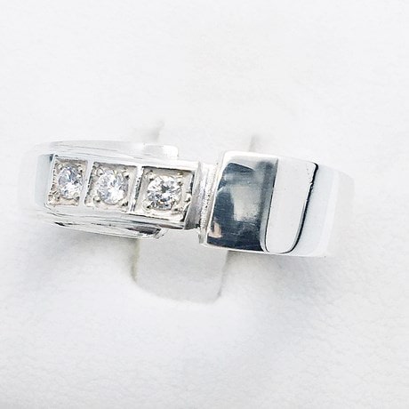 Or blanc 18 carats - Argent 925