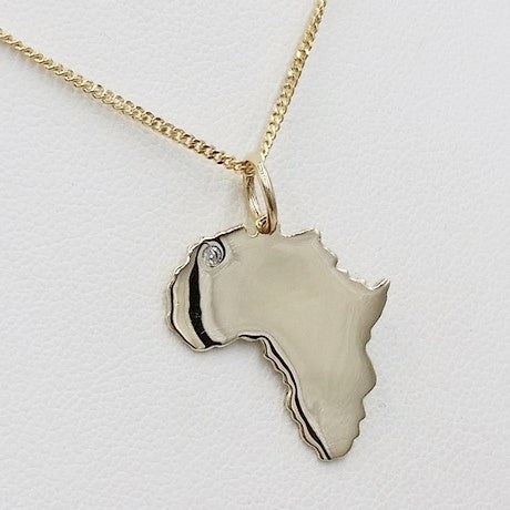 Pendentif femme africaine en or 18k, Bijoux africain