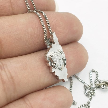 Plein avec Tête de Maure - Or blanc 18 carats