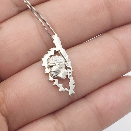 Ajouré avec Tête de Maure - Or blanc 18 carats