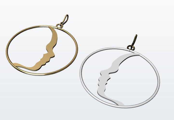 Boucles oreilles profils enfants