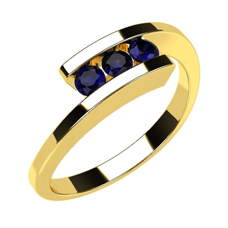 Bague 3 outlet saphirs