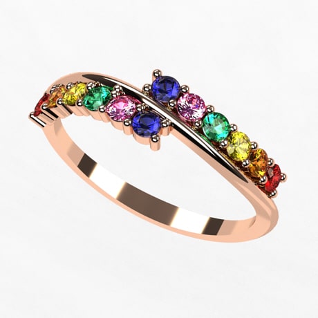 Bague arc en ciel online