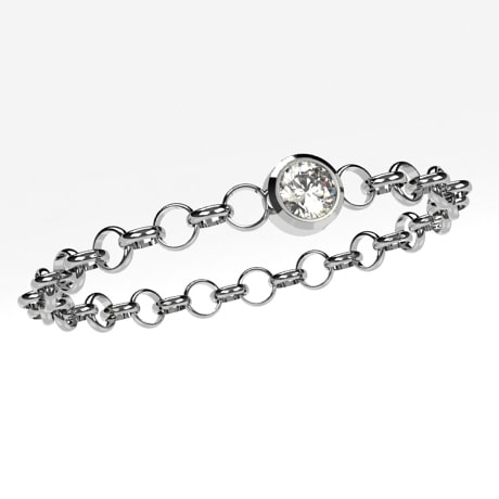 Or blanc 18 carats - Diamant