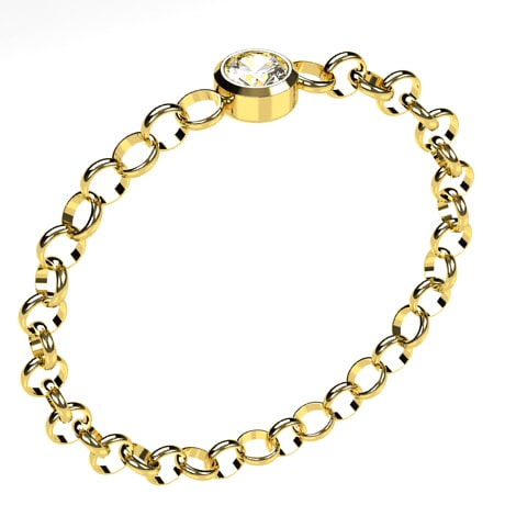 Or jaune 18 carats - Diamant