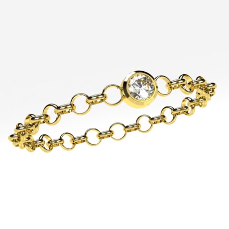 Or jaune 18 carats - Diamant