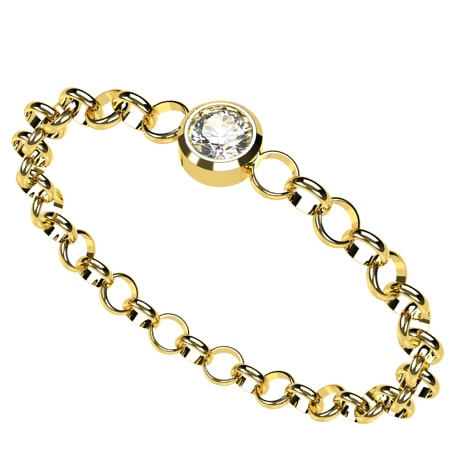 Or jaune 18 carats - Diamant