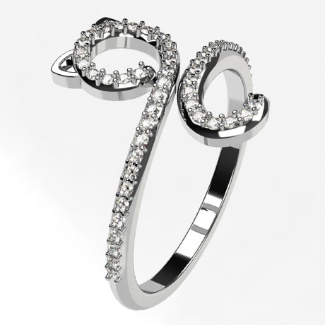 Or blanc 18 carats - Avec Diamants