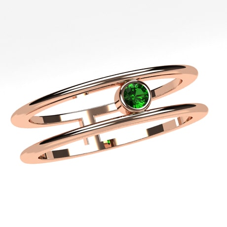 Or rose 18 carats