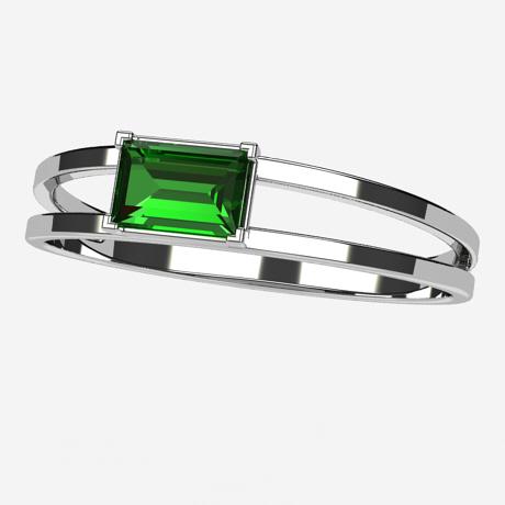 Bague outlet emeraude moderne