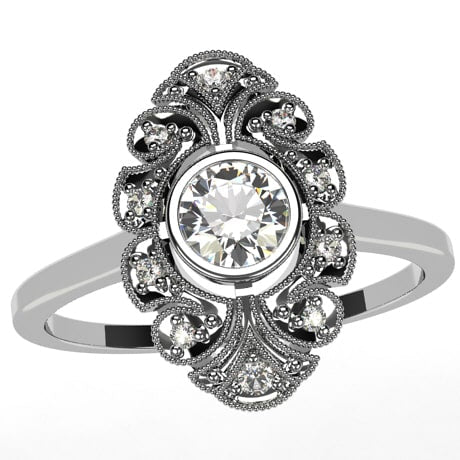 Or blanc 18 carats - Diamant