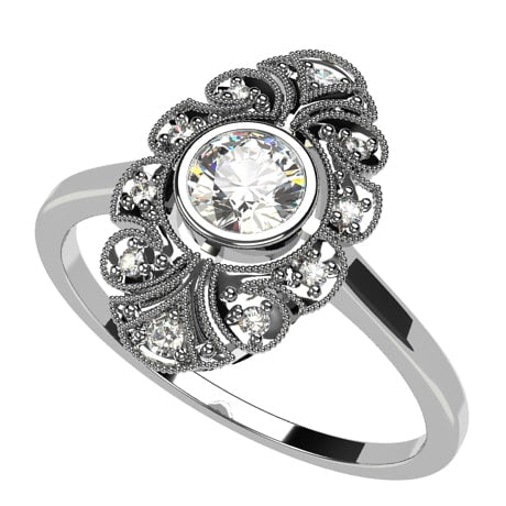 Or blanc 18 carats - Diamant