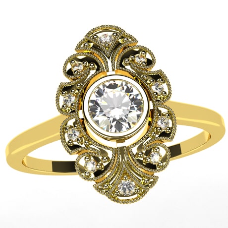 Or jaune 18 carats - Diamant