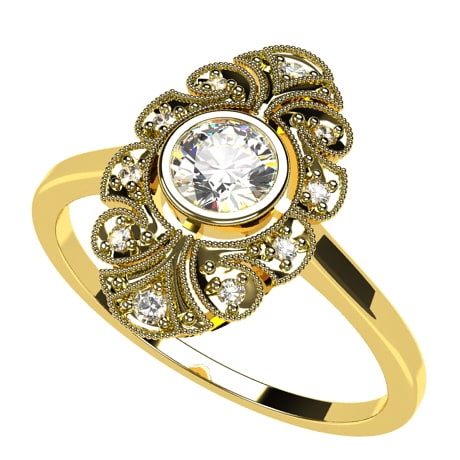 Or jaune 18 carats - Diamant