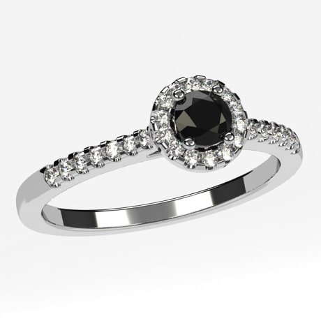 Bague de Fiançailles Diamant Noir