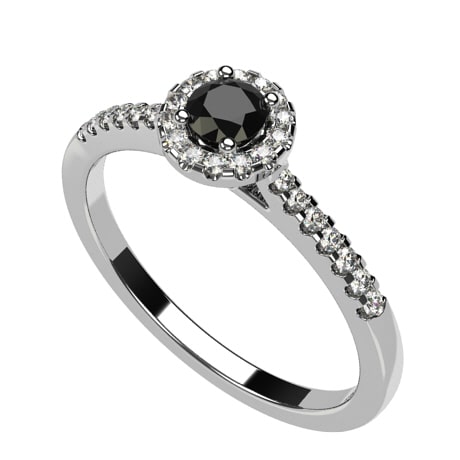 Bague de Fiançailles Diamant Noir