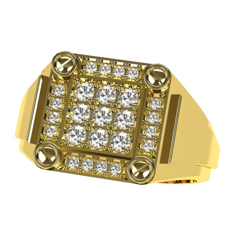 Or jaune 18 carats - Diamants blancs