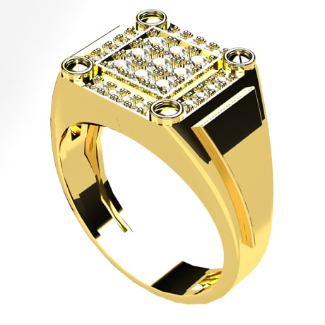 Or jaune 18 carats - Diamants blancs