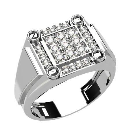 Or blanc 18 carats - Diamants blancs