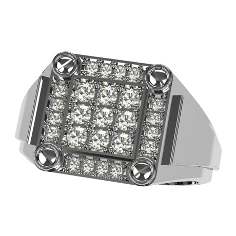 Or blanc 18 carats - Diamants blancs