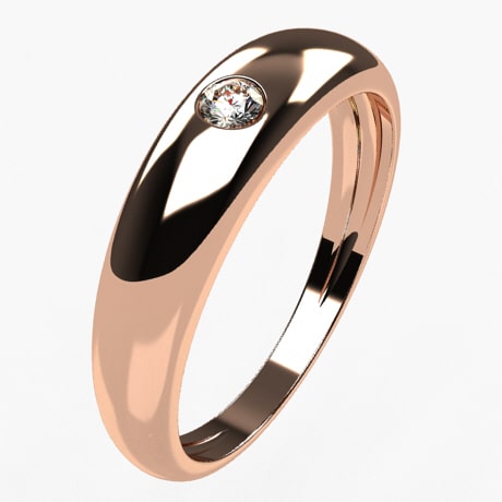 Bague Jonc avec Diamant pour Femme en Or 18 carats