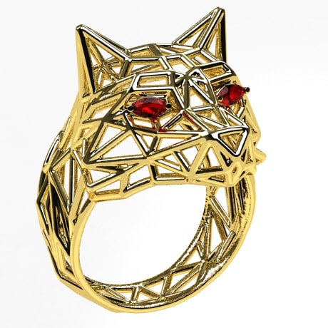Or jaune 18 carats - Avec Rubis