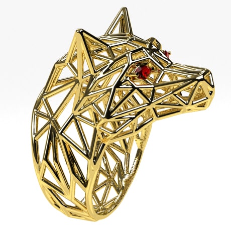 Or jaune 18 carats - Avec Rubis