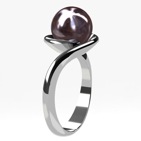 Bague Marry me perle noire