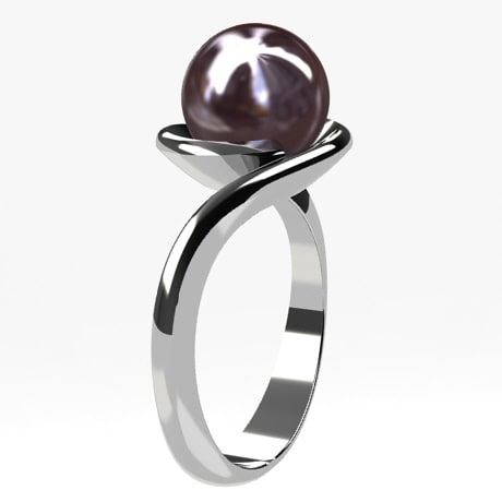 Bague Perle Noire - Main Image