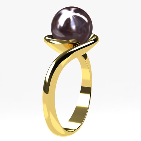 Bague Perle Noire