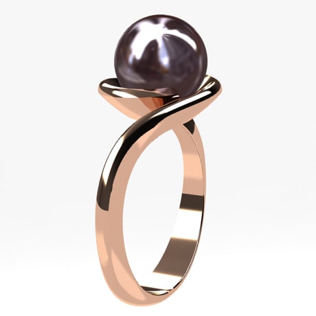 Bague perle noire deals