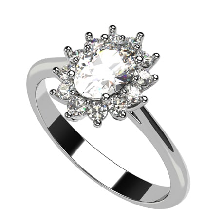 Bague Pompadour pour Femme en Or 18k et Diamants
