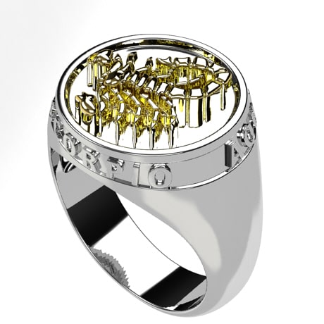 Argent 925 et Or jaune 18 carats - Sans Pierre