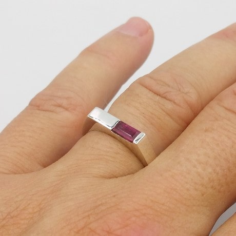 bague tourmaline rose