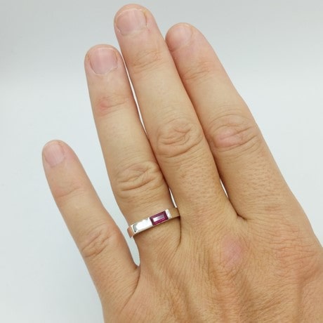 bague tourmaline rose