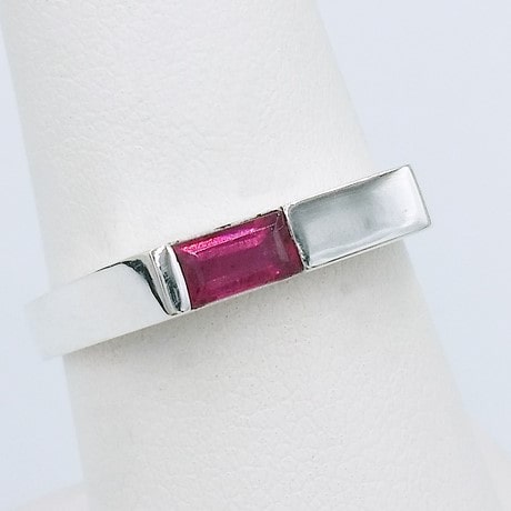 bague tourmaline rose