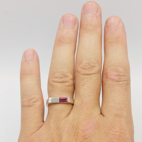bague tourmaline rose