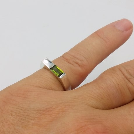 Bague tourmaline verte