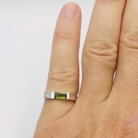 Bague tourmaline verte