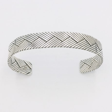 Bracelet manchette en argent massif pour homme