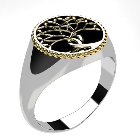 Chevaliere homme arbre de vie clearance