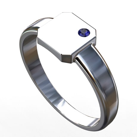 Chevalière Platine pour Homme