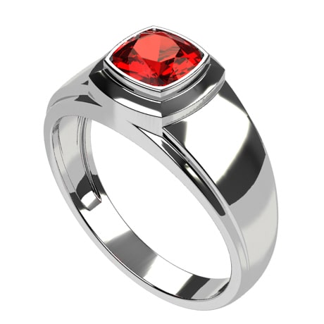 Bague or avec sales rubis pour homme