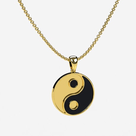 Collier Yin Yang personnalisé pour homme - Bonne symbolisation de