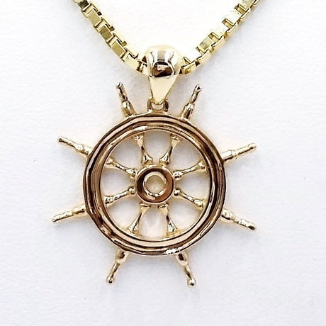 Pendentif Barre de Gouvernail en Or - Main Image